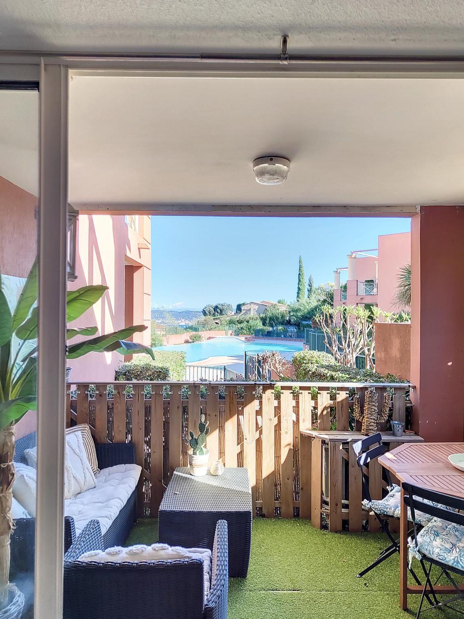 Ferienwohnung Vue Mer, Piscine, Free Parking Théoule-sur-Mer Exterior foto