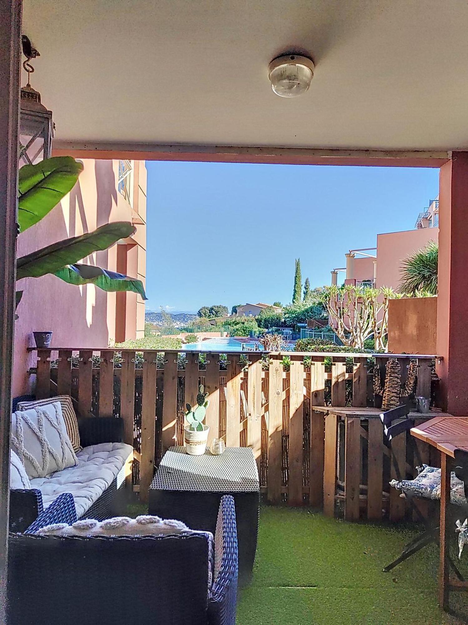 Ferienwohnung Vue Mer, Piscine, Free Parking Théoule-sur-Mer Exterior foto